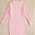 thumbnail image 6 of Zhuashum flower Girl Dress Kids Toddler Baby Round Neck Spring Winter Solid Color Stripe High Long Sleeve Knit Dress Fashion Outfits 3-4 Years, 6 of 6