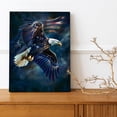 thumbnail image 2 of HFDF American Eagle Bald Eagle Wall Art - Canvas Prt for Bedroom, Bathroom, Livg Room 16x24inch Framed, 2 of 6