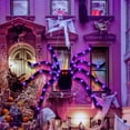 thumbnail image 4 of 49" Halloween Glowing Spiders Garden Decorations, Horror Giant Plush Spiders Dolls, Red Eyes Spiders Halloween Decorations Collectibles, Large Spiders Outdoor Decorations for Yard, Purple Light, 4 of 7