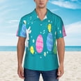 thumbnail image 2 of Logiee bunny holding flower Print Mens Hawaiian Shirts,Loose-Fit Short Sleeve Button Down Tropical Aloha Beach Shirt,Summer Vacation Wedding Tops,X-Large, 2 of 7
