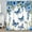 Blue, variant on SUNOLIFE Yellow Butterfly Shower Curtain,Spring Floral Fabric Bathroom Curtain with Hooks,60x72 in