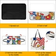 thumbnail image 4 of Patriotic Goose Floral Fourth July Picnic Blanket Waterproof Outdoor Beach Blanket Hand-held Pad Suitable for Travel, Camping, Beach, Family Gatherings, 4 of 8