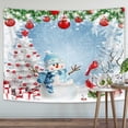 thumbnail image 3 of Christmas Tapestry Wall Hanging 71x60 Inch Winter Snowman Christmas Tree Decorations Wall Tapestry for Bedroom Living Room Dorm Home Party Decor, 60X40IN, 3 of 5