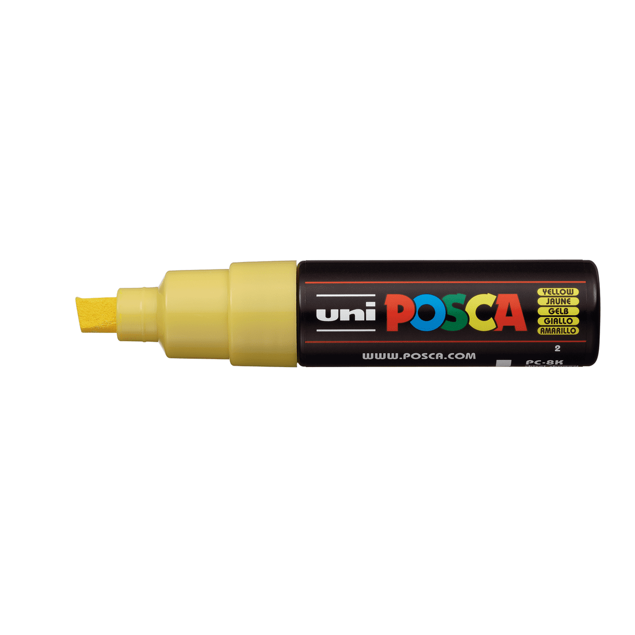 POSCA Acrylic Paint Marker, Broad Chisel, Yellow