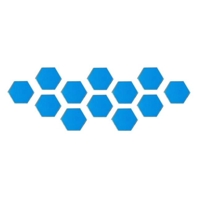 JDEFEG 24 s Removable Acrylic Mirror Setting Wall Sticker Decal for Home Living Room Bedroom Hexagon Acrylic Diy Wall Sticker 3D Stereo Home Decor with Adhesive On Mirror Tiles Octagon Blue