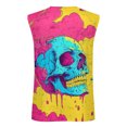 thumbnail image 3 of XIAOCHA Skull Print Sleeveless Tank Top For Men Loose Fit Streetwear Casual Vest Tops, 3 of 3