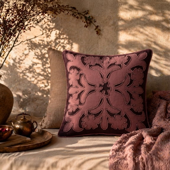 Mulled Crest Hand Crafted Decorative Pillow Cover