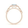thumbnail image 2 of ANGARA Natural Cushion 1.2 ct Aquamarine Halo Ring with Marquise Motifs in 14K Rose Gold for Women (Size-8x6mm) | March Birthstone, Anniversary, Jewelry Gift for Women | Natural Aquamarine Ring, 2 of 9
