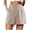 Khaki, variant on Womens Athletic Shorts Cute Soft Elastic Drawstring Bermuda Shorts for Women,Grey,S