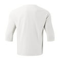 thumbnail image 5 of YUHAOTIN Dress Shirts for Men Big and Tall Dress Shirts for Men Male Plaid Long Sleeve Button Shirt Solid Color Collarless Stand Collar Top, 5 of 5