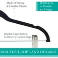 thumbnail image 5 of Simplify Velvet, Plastic and Metal Clothing Hangers with Clips, 6 Pack, Black, 5 of 7