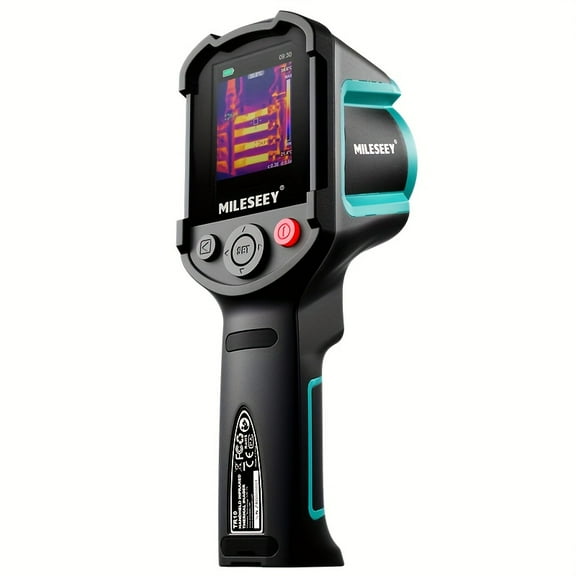 MiLesey TR10 Portable Infrared Thermal Imager Camera - USB Rechargeable, 10mm Lens, Night Vision for Leak Detection & Electronics Repair, Black with Teal Accent Design