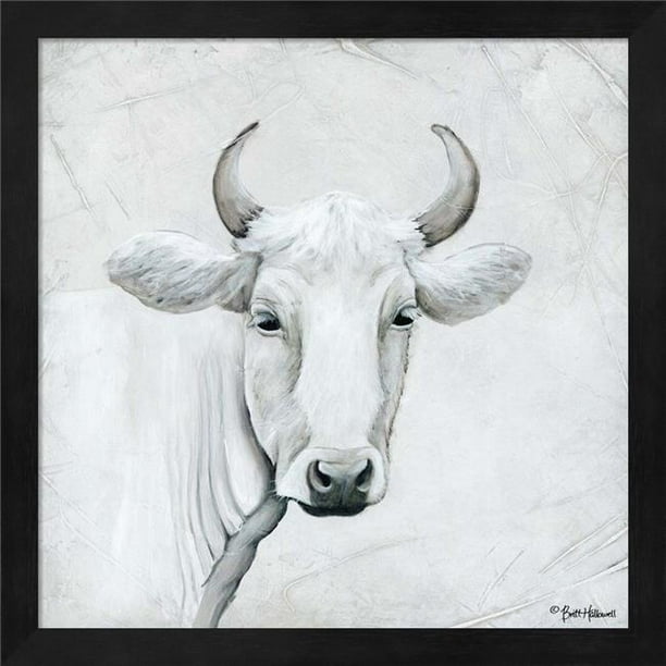 Metaverse R877173-0120000-AEAAAAEAN4 13,25 x 13,25 Po Vache I Encadrée Art Mural par Britt Hallowell