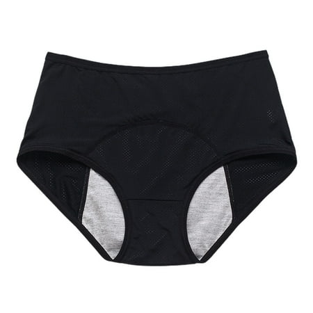Xudanell Women s Cotton Bikini Panties High-Cut Full Coverage Stretch Cool Breathable Underwear for Women Sexy Brief (Black L)