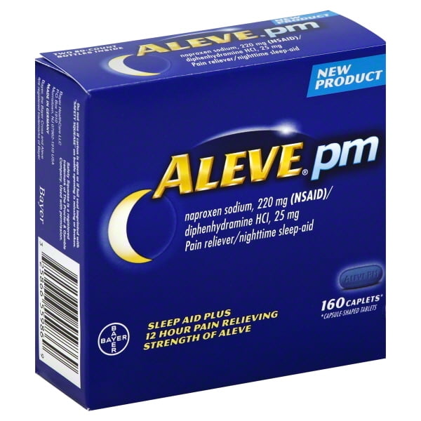 Aleve PM 160 Caplets Total Naproxen Sodium 220mg NSAID