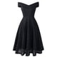 thumbnail image 1 of Moda mujer cuello en V sólido Vintage elegante Midi noche cremallera vestido sin mangas Fridja  hjkh5423, 1 of 7