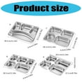 thumbnail image 3 of Stainless Steel Multi Compartment Cafeteria Tray For Adults Students Kids Home Dining Divided Lunch Plate, 3 of 8