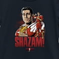 thumbnail image 2 of Girl's Shazam! Fury of the Gods Hero Portrait  Graphic Tee Navy Blue Medium, 2 of 4