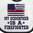 thumbnail image 4 of Inktastic Firefighter Godfather Fireman Boys or Girls Baby Bib, 4 of 4