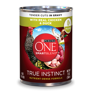 (18 pack) (18 pack) Purina ONE SmartBlend True Instinct Tender Cuts With Real Chicken & Duck in Gravy Adult Wet Dog Food - 13 oz. Can