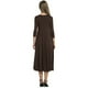 thumbnail image 4 of Qarigey Vestido de mujer Cuello Otoño Vestido de mujer Traje de cuello Media manga Vestido de columpio grande Vestidos Marrón SG, 4 of 6