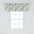 thumbnail image 2 of Ambesonne Hawaiian Valance Pack of 2, Island Leaves Flamingos, 54"X18", Multicolor, 2 of 4