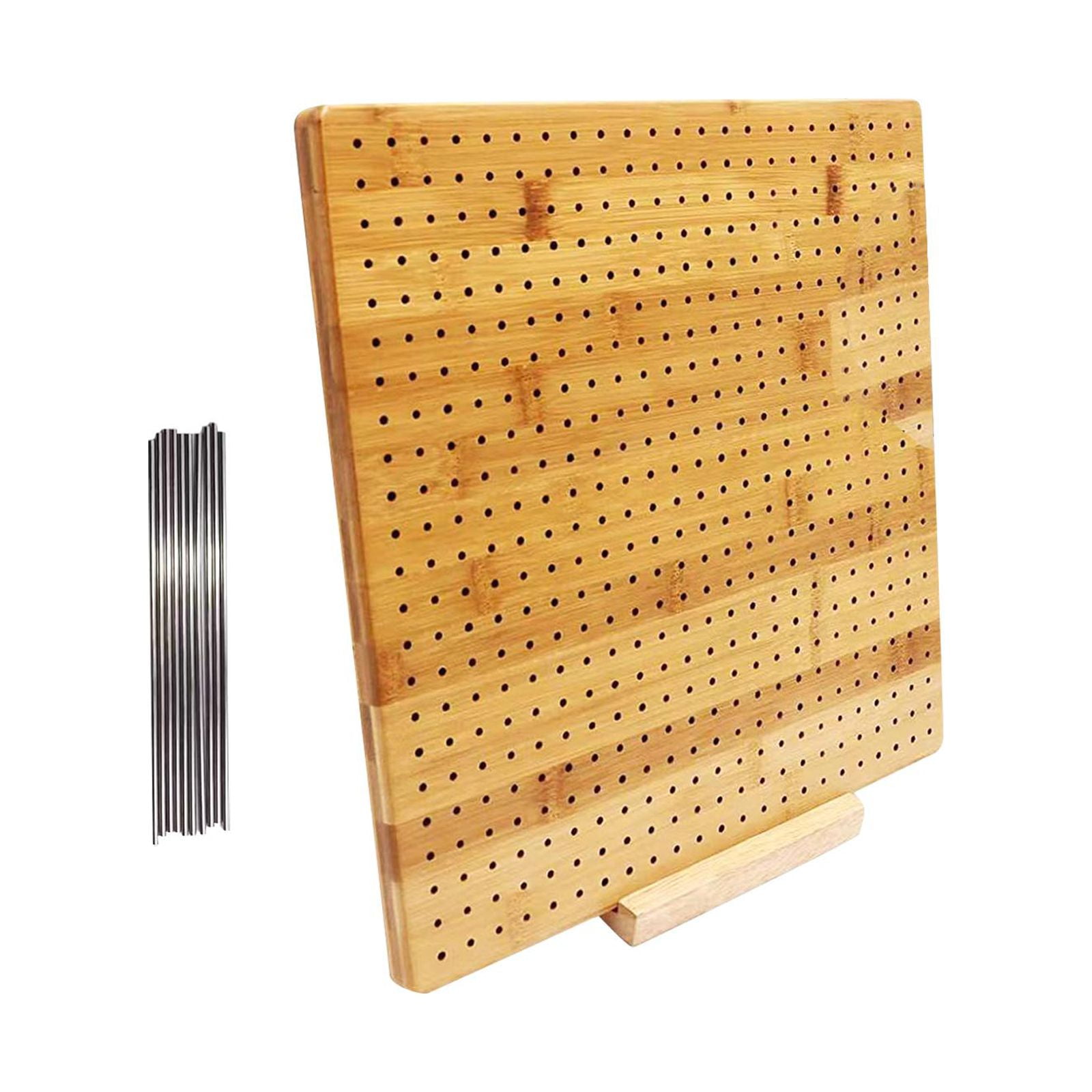 Crochet Blocking Boards, Wooden Blocking Board Premium with 15 Stainless Steel Bar , Knitting And Crochet Blocking Mats for Knitted Purses And