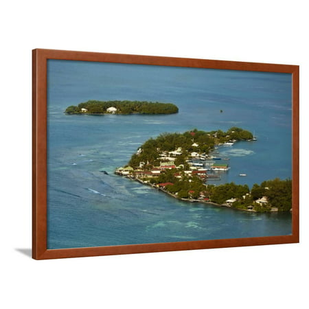 Aerial View of Small Island in Caribbean Sea, Guadalupe, French Antilles Framed Print Wall Art By Vittorio