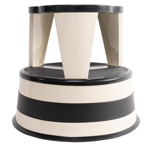 Kik Step Steel Step Stool - Two Step Stool, Holds 350 lbs (Beige)