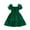 Green, variant on Gunia Summer Dresses For Little Girls Bubble Sleeves Short Sleeved Pleated Polka Dot Princess Dress For Holiday Beach Blue Dress For Toddler Girls 18M-6Y