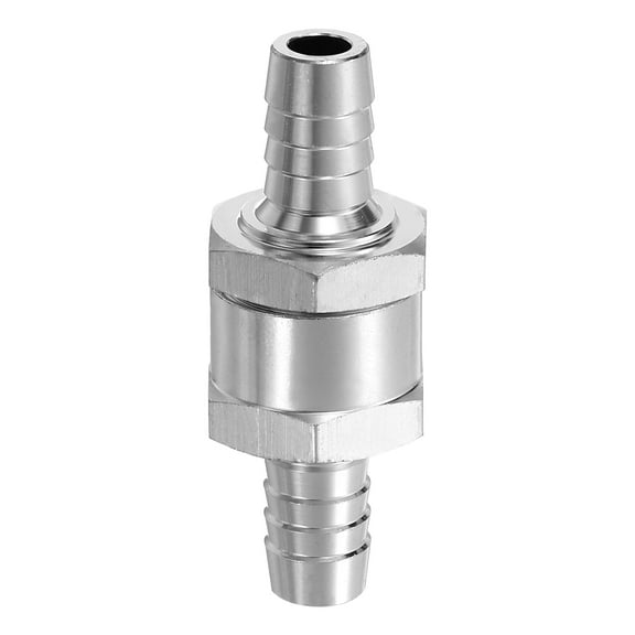 10mm (3/8") Fuel Check Valve, Non-Return Inline One Way Check Valve, Silver