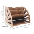 OUKANING 5 Slots FanShaped File Paper Storage Desk Display Rack Multi
