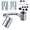 Silver, variant on Universal Sink Faucet 1440° Rotatable Faucet Aerator Extension, Rotatable Faucet Aerator Extension, U Shaped Faucet Extender for Bathroom Kitchen, 2 Modes Adjustable (1Pc)