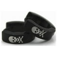 thumbnail image 2 of Fashion Black Men Stainless Skull Pattern Ear Clip Stud Earrings, 2 of 6