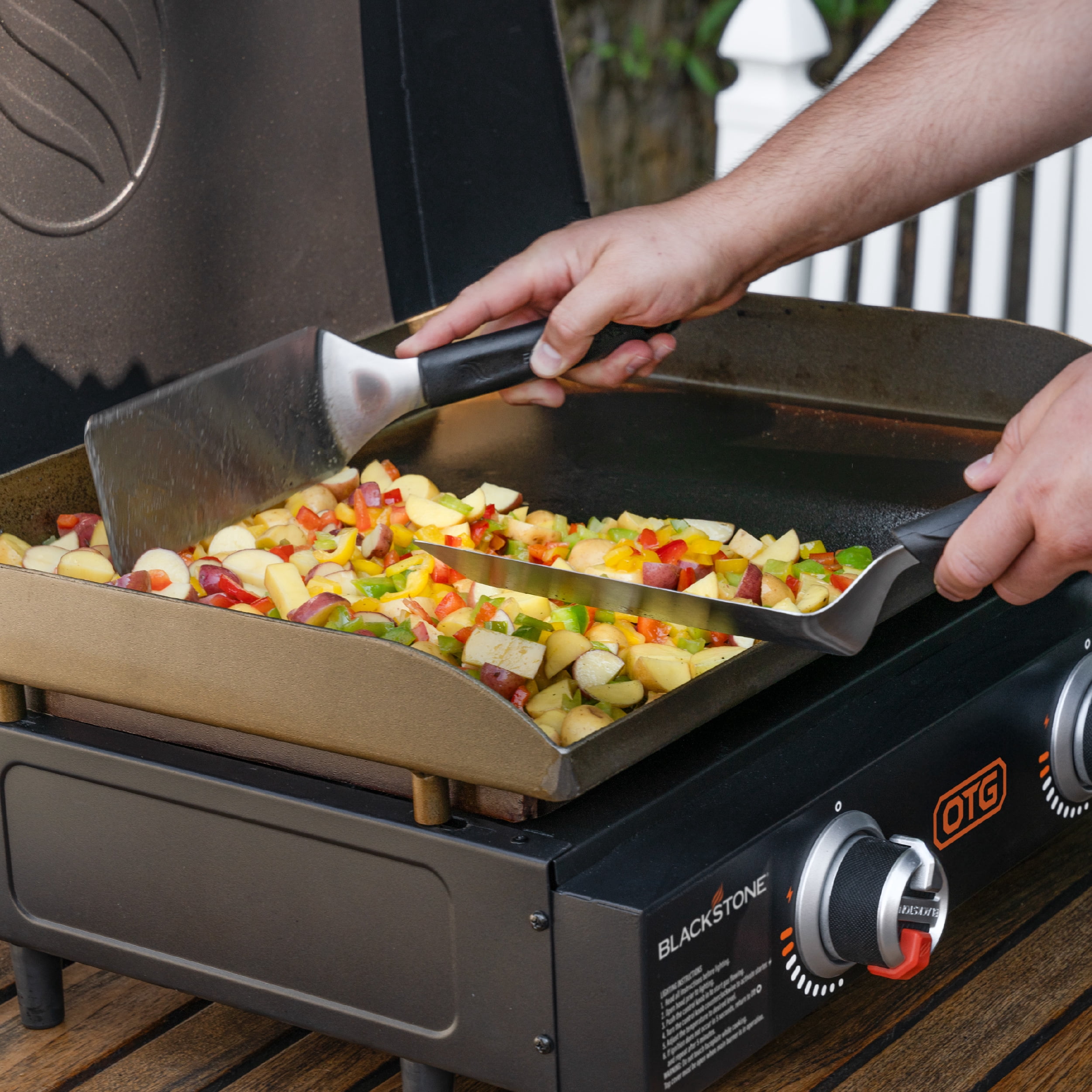 Blackstone OTG 2-Burner 22" Propane Omnivore Tabletop Griddle with Hood