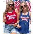 thumbnail image 2 of American Flag Tank Top Women: Glitter 4th of July Sleeveless Tee Patriotic Shirt Memorial Day Summer Vest Tops, 2 of 6