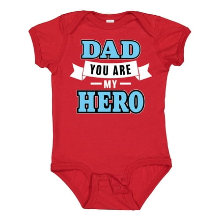 

Inktastic Dad You Are My Hero in Blue Gift Baby Boy Bodysuit