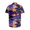 thumbnail image 5 of ZRGHAOYLQ Mens Hawaiian Bowling Shirts Fashion Tropical Palm Tree Print Shirts Short Sleeve Button Down Lapel Shirt Summer Casual Beach Holiday Shirts, 5 of 5