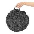 thumbnail image 2 of Vintage Round Floor Cushion with Handle, Meadow Blossoms Pattern in Baroque Tones Daisy Rural Flourish Classic Art, Decorative Pillow for Living Room & Dorms, 18" Round, Charcoal Grey, by Ambesonne, 2 of 4