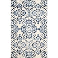 thumbnail image 4 of Safavieh Dip Dye 7' Round Hand Tufted Wool Rug in Ivory and Navy, 4 of 10