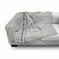 thumbnail image 3 of Occult Soft Flannel Fleece Throw Blanket, Third Eye in Geometric Hexagon with Grunge Effects and Arrows Inspirations Print, Cozy Plush for Indoor and Outdoor Use, 50" x 60", Beige, by Ambesonne, 3 of 6