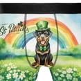 thumbnail image 4 of Happy St. Patrick’s Day Rottweiler with Green Hat Shamrocks Rainbow All Over Print Boxer Briefs Underwear for Men Dad Rottie Dog Lover Gifts Idea - 03007, 4 of 6