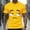 Yellow, variant on Men's Funny Elderly T-shirt Short Sleeved T-shirt Round Neck Shirt Casual Daily Street Top Men's Top