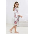 thumbnail image 4 of Girls Kids Daffodils Silky Satin Kimono Robe for Wedding Spa Party, Short, 4 of 6