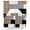 Brown Gray Black, variant on Orange Grey Geometric Swag Valances for Windows, Modern Black White Abstract Art Kitchen Valance Rod Pocket Window Treatment, Bathroom Swag Curtain Panel for Living Room, 56 x 36 inch