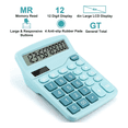 thumbnail image 3 of 12 Digits Electronic Calculator Solar Calculator Calculator Office Financial Basic Desk Calculator-Blue, 3 of 6