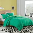 thumbnail image 6 of Green 3-Piece Reversible Comforter Set, Recycled Microfiber Bedding, Full/Queen, by Utica, 6 of 9