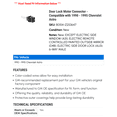 thumbnail image 2 of Door Lock Motor Connector - Compatible with 1990 - 1995 Chevy Astro 1991 1992 1993 1994, 2 of 2
