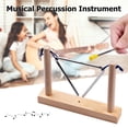 thumbnail image 4 of Triángulo Irfora Instrumento musical triangular de 6 pulgadas Instrumento de percusión educativa temprana con percutor de base resistente Irfora Triángulo, 4 of 7