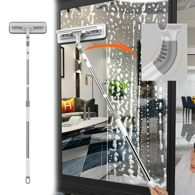 PEONAVET Window Squeegee Window Squeegee Cleaner 1 Shower Squeegee with Extension Pole Window Washing Equipment Glass Cleaning Tools for Indoor/Outdoor Window